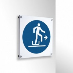 Scendere dalla slitta dalla parte destra in alluminio composito da parete - M051