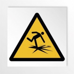 Attenzione ghiaccio sottile in alluminio composito da parete - W043