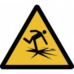 Attenzione ghiaccio sottile in alluminio composito da parete - W043