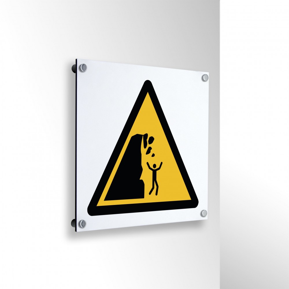 Attenzione scogliera instabile in alluminio composito da parete - W053