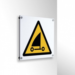 Attenzione sand yachting in alluminio composito da parete - W059