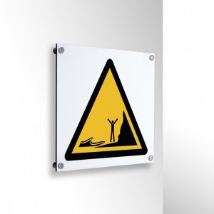 Attenzione maree in arrivo in alluminio composito da parete - W060