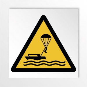 Attenzione parasailing in alluminio composito da parete - W063