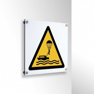 Attenzione parasailing in alluminio composito da parete - W063
