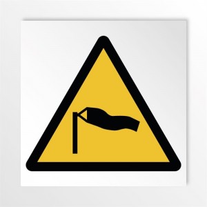 Attenzione venti forti in alluminio composito da parete - W064