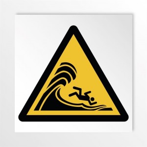 Attenzione onde alte o frangenti in alluminio composito da parete - W065