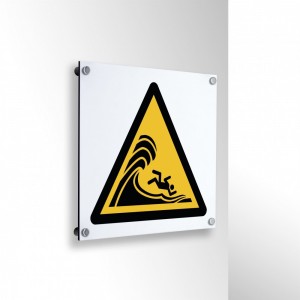 Attenzione onde alte o frangenti in alluminio composito da parete - W065