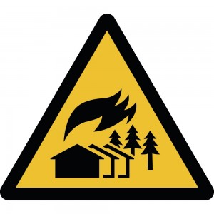 Attenzione zona di incendi su vasta scala in alluminio composito da parete - W073
