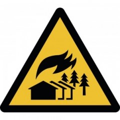 Attenzione zona di incendi su vasta scala in alluminio composito da parete - W073