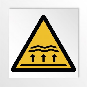 Attenzione zona di inondazioni in alluminio composito da parete - W077