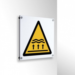 Attenzione zona di inondazioni in alluminio composito da parete - W077