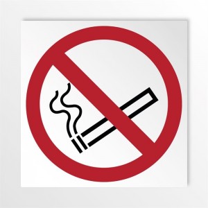 Vietato fumare in alluminio composito da parete - P002