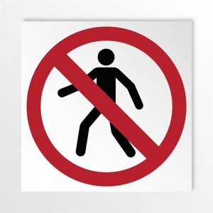 Vietato ai pedoni in alluminio composito da parete - P004
