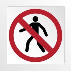 Vietato ai pedoni in alluminio composito da parete - P004