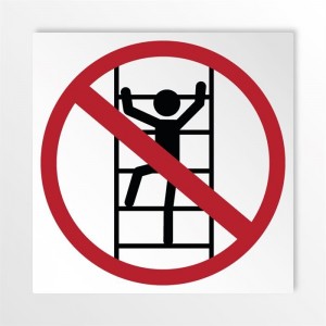 Vietato arrampicarsi in alluminio composito da parete - P009