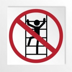 Vietato arrampicarsi in alluminio composito da parete - P009