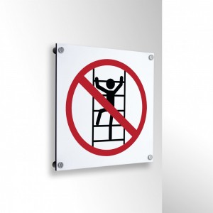 Vietato arrampicarsi in alluminio composito da parete - P009