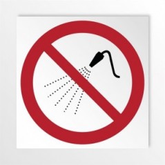 Divieto di spruzzare acqua in alluminio composito da parete - P016