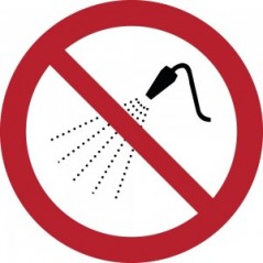 Divieto di spruzzare acqua in alluminio composito da parete - P016