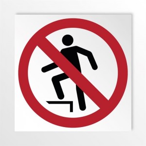 Vietato salire in alluminio composito da parete - P019