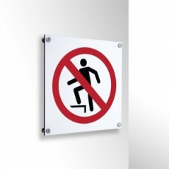 Vietato salire in alluminio composito da parete - P019