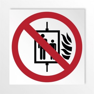 Vietato usare l’ascensore in caso di incendio in alluminio composito da parete - P020