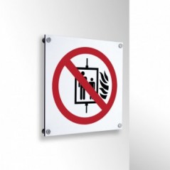 Vietato usare l’ascensore in caso di incendio in alluminio composito da parete - P020