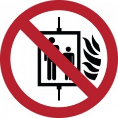 Vietato usare l’ascensore in caso di incendio in alluminio composito da parete - P020