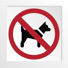 Divieto di accesso ai cani in alluminio composito da parete - P021