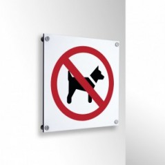 Divieto di accesso ai cani in alluminio composito da parete - P021