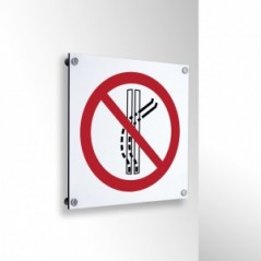 Vietato lasciare la pista di risalita in alluminio composito da parete - P037