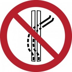 Vietato lasciare la pista di risalita in alluminio composito da parete - P037