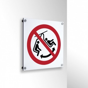 Vietato dondolare in alluminio composito da parete - P038