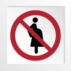 Vietato l'accesso alle donne in stato di gravidanza in alluminio composito da parete - P042