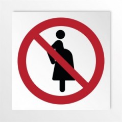 Vietato l'accesso alle donne in stato di gravidanza in alluminio composito da parete - P042