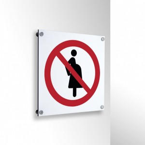 Vietato l'accesso alle donne in stato di gravidanza in alluminio composito da parete - P042