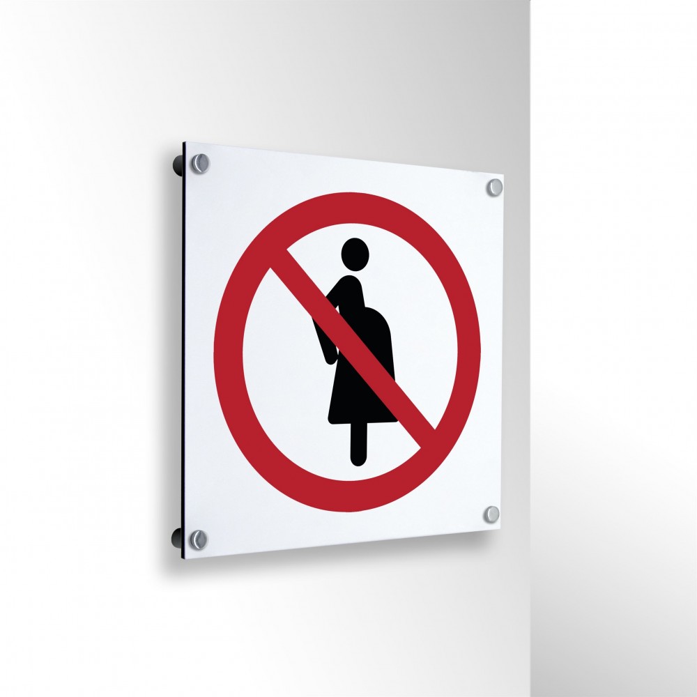Vietato l'accesso alle donne in stato di gravidanza in alluminio composito da parete - P042