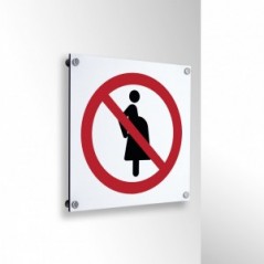 Vietato l'accesso alle donne in stato di gravidanza in alluminio composito da parete - P042