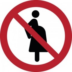 Vietato l'accesso alle donne in stato di gravidanza in alluminio composito da parete - P042