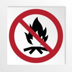 Vietato accendere fuochi all’aperto in alluminio composito da parete - P045