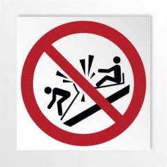 Vietato speronare slitte in alluminio composito da parete - P047