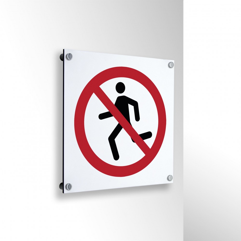 Vietato correre in alluminio composito da parete - P048