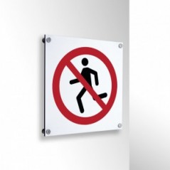 Vietato correre in alluminio composito da parete - P048