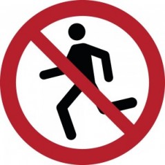 Vietato correre in alluminio composito da parete - P048