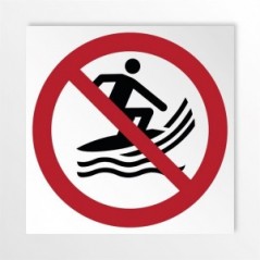 Divieto di surf in alluminio composito da parete - P059