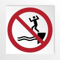 Vietato tuffarsi in acqua in alluminio composito da parete - P061