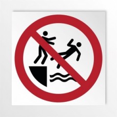 Vietato spingere in acqua in alluminio composito da parete - P062