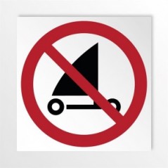 Divieto di sand yachting in alluminio composito da parete - P067