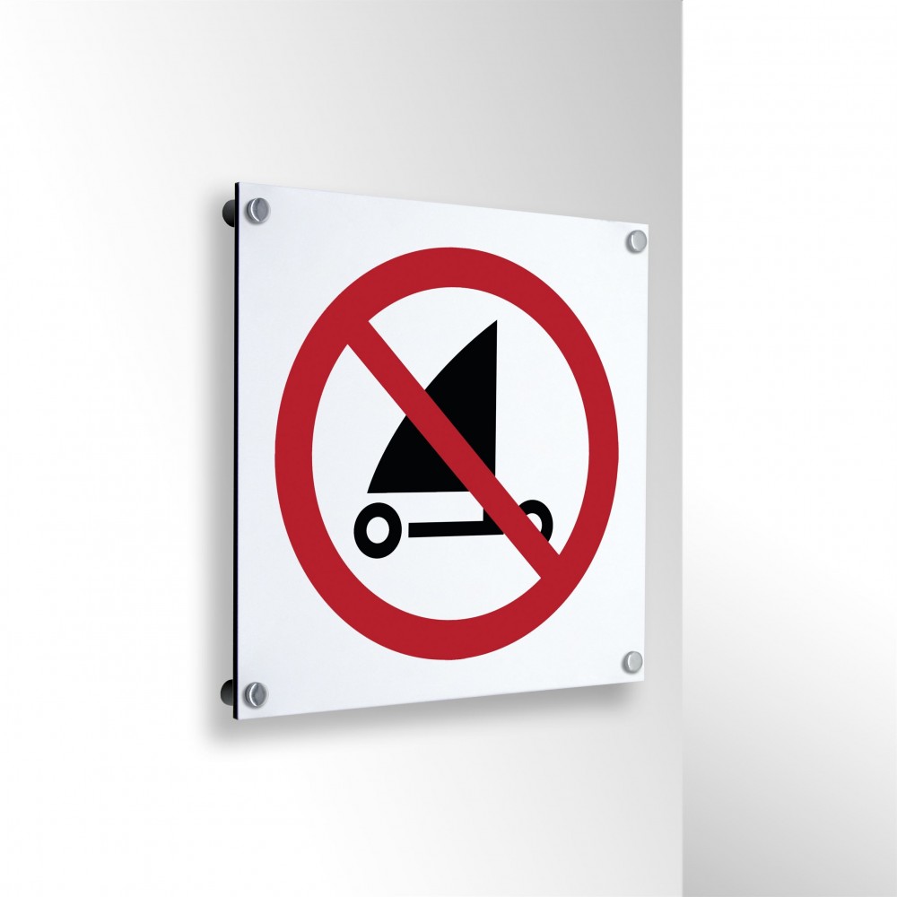 Divieto di sand yachting in alluminio composito da parete - P067