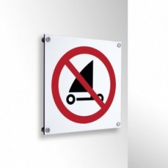 Divieto di sand yachting in alluminio composito da parete - P067